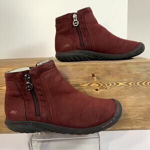 JBU by Jambu JUNO Ankle Boots SZ 6M Red Booties Casual Comfort Shoes JB19JNO03